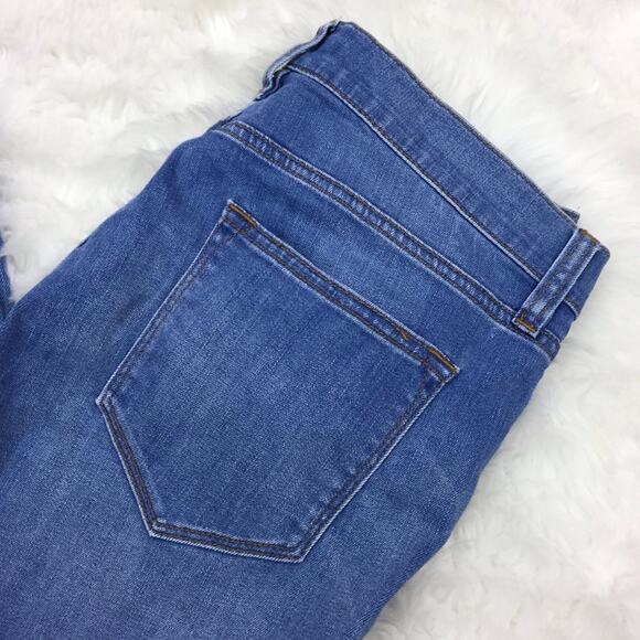 2/$30 J. Crew Factory 28 Womens Blue Stretch Skinny Ankle Denim Jeans - Picture 3 of 7